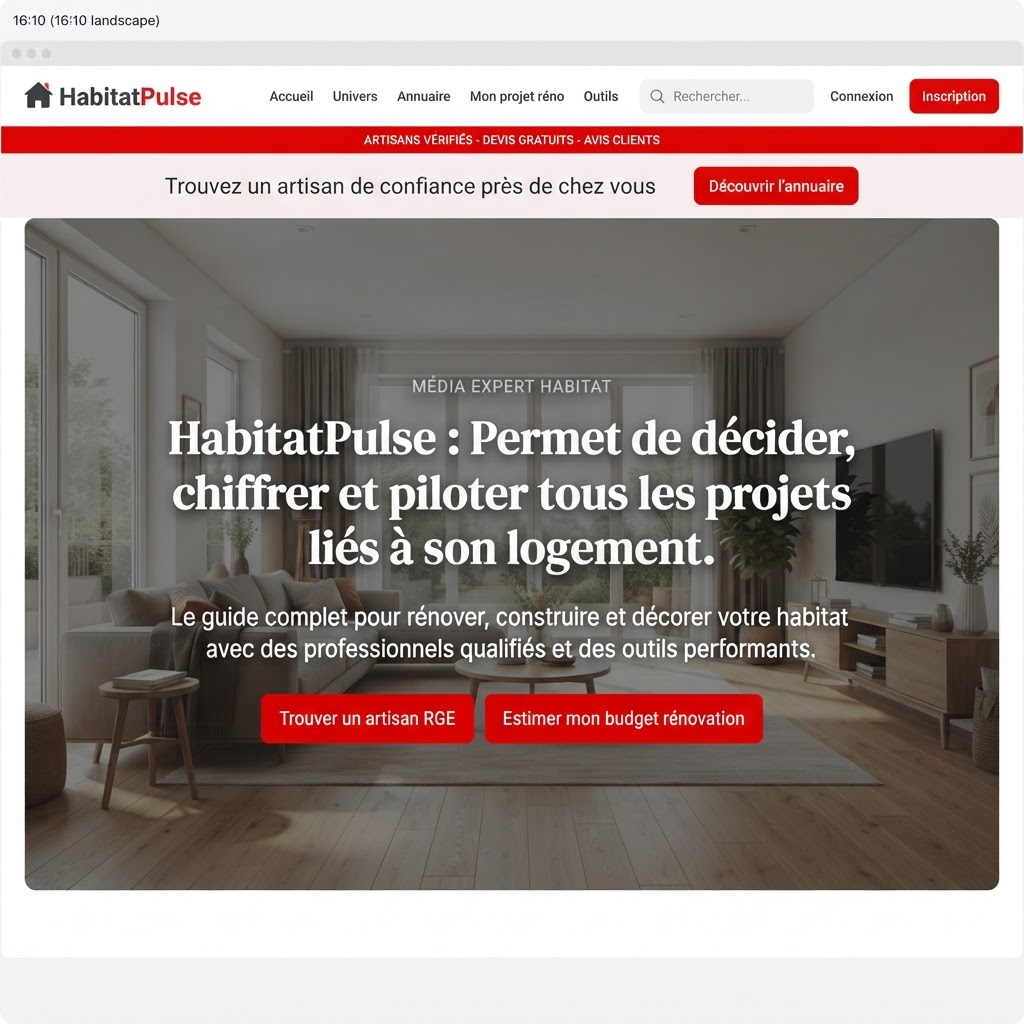 Capture d'écran du site HabitatPulse