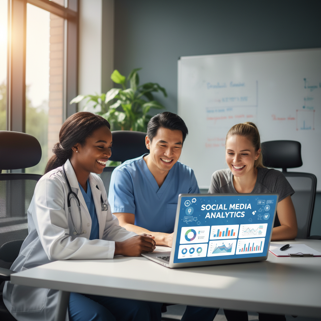 Profesional de salud usando tecnología digital