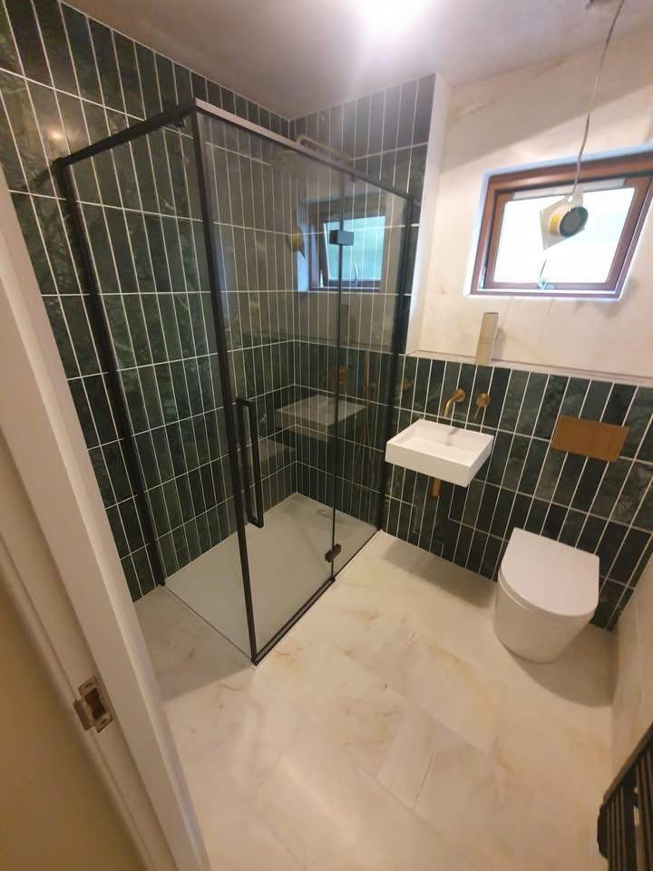 Baño Verde con Ducha