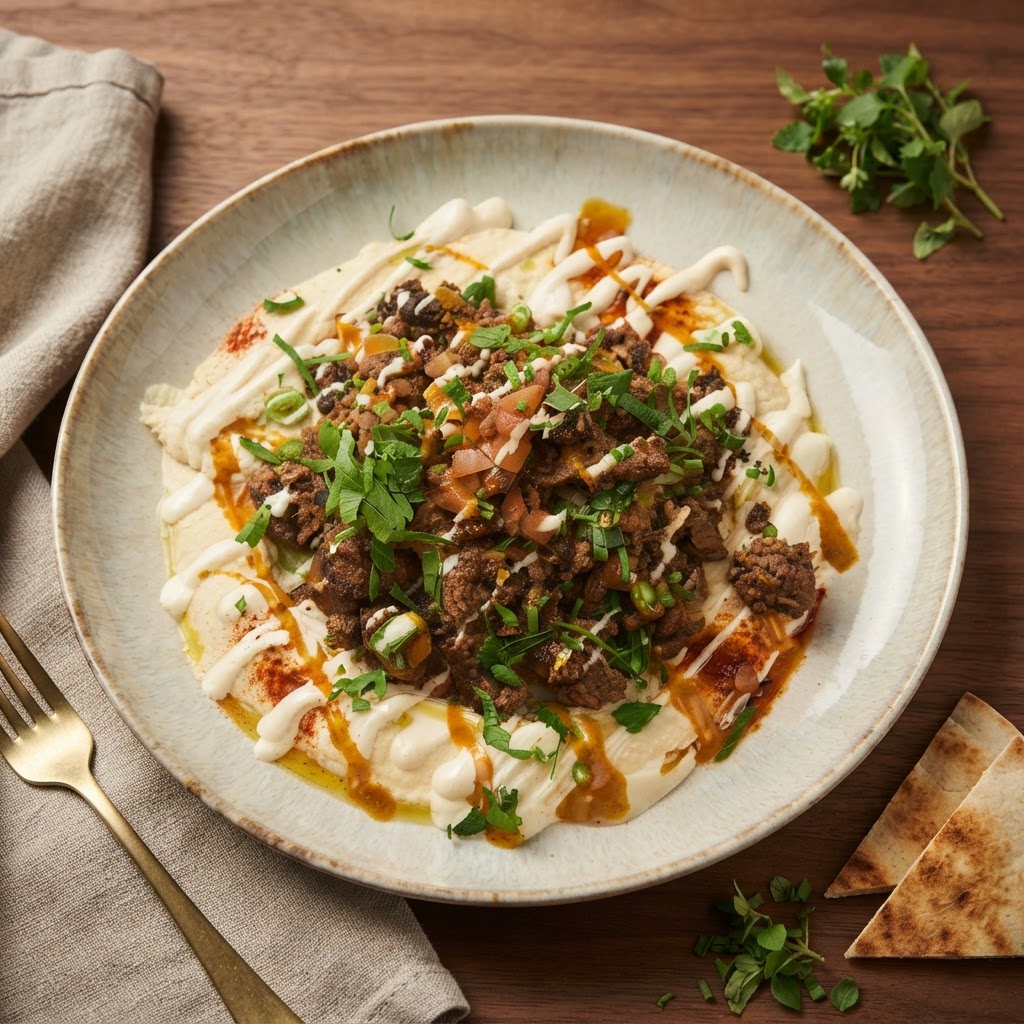 Hummus mit Vleisch
