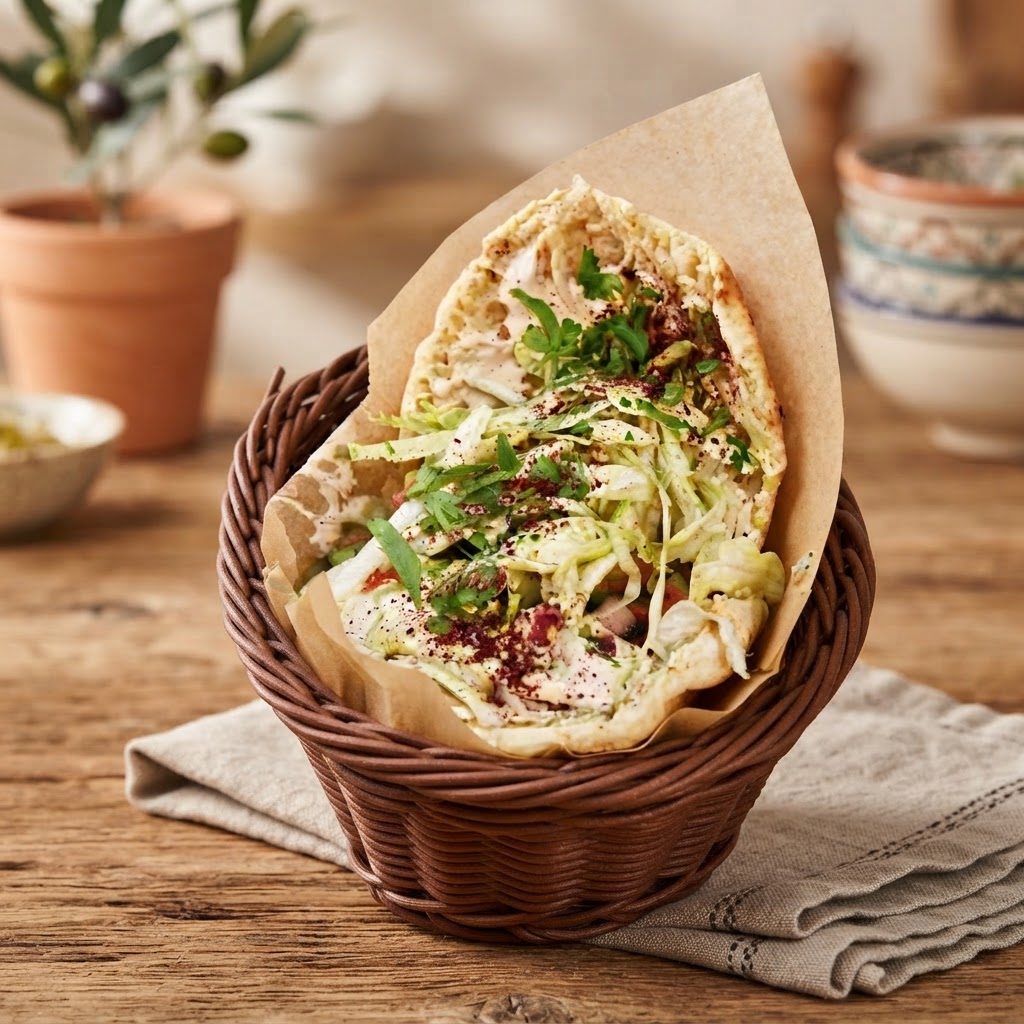 Hummus Plain im Pita