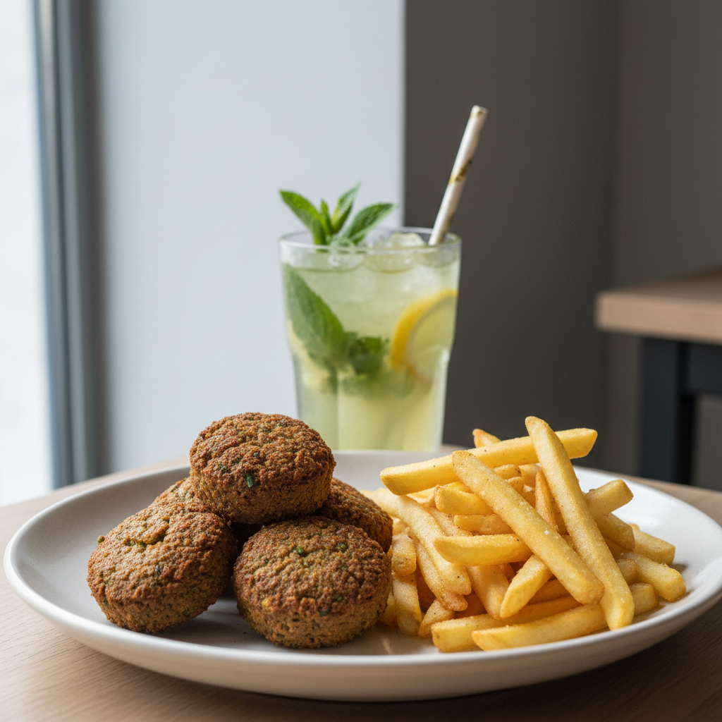 Falafeln, Pommes & Limonana 0,2l