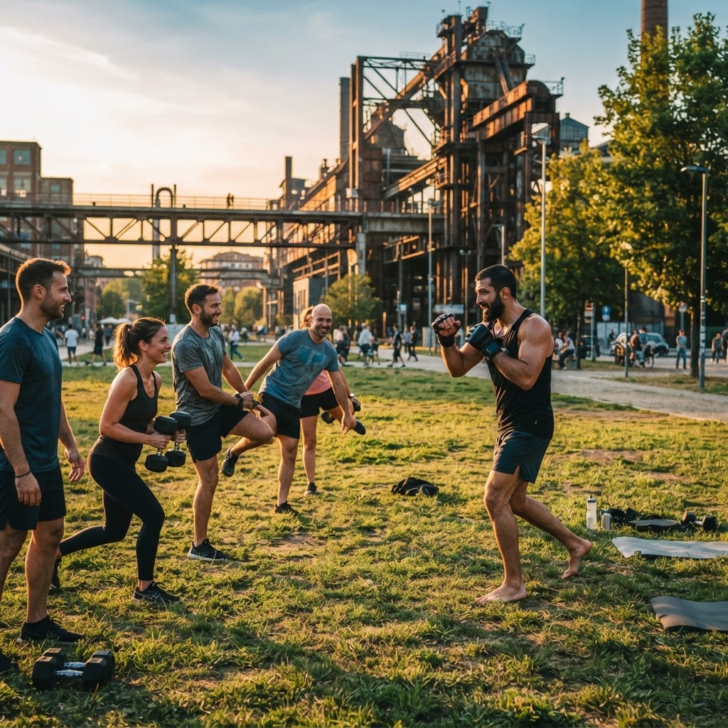Allenamento all'aperto al Parco Dora — Rimetti in Forma ad Agosto