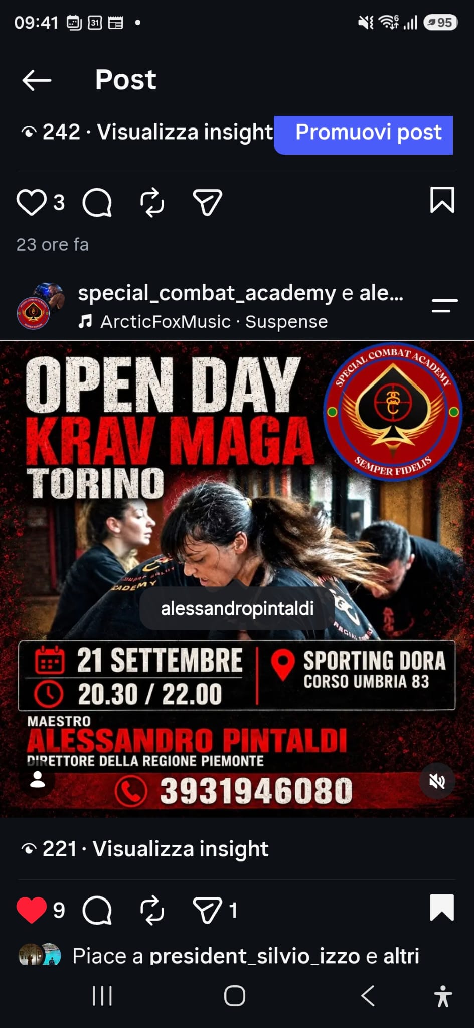 OPEN DAY TORINO — Lunedì 21 Settembre 2026: Prova Gratuita di Krav Maga, MMA e Difesa Personale