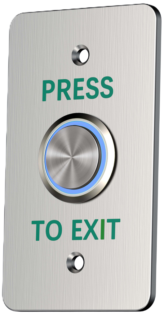 SIB Exit Button OP22B-L with LED (6-wire, 12V DC)