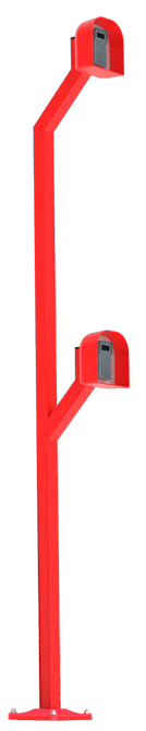 PSE Reader Pedestal — Dual Height Swan Neck