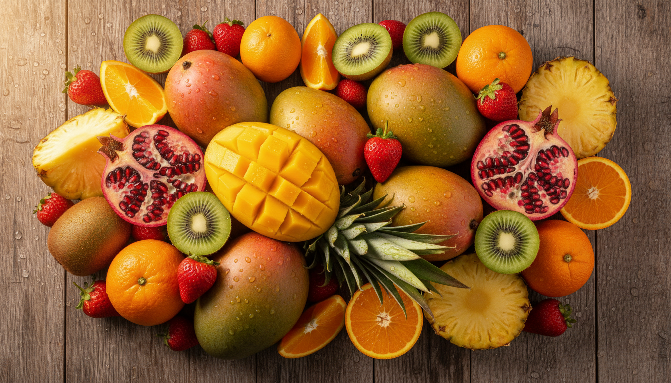 Fresh fruits and ingredients