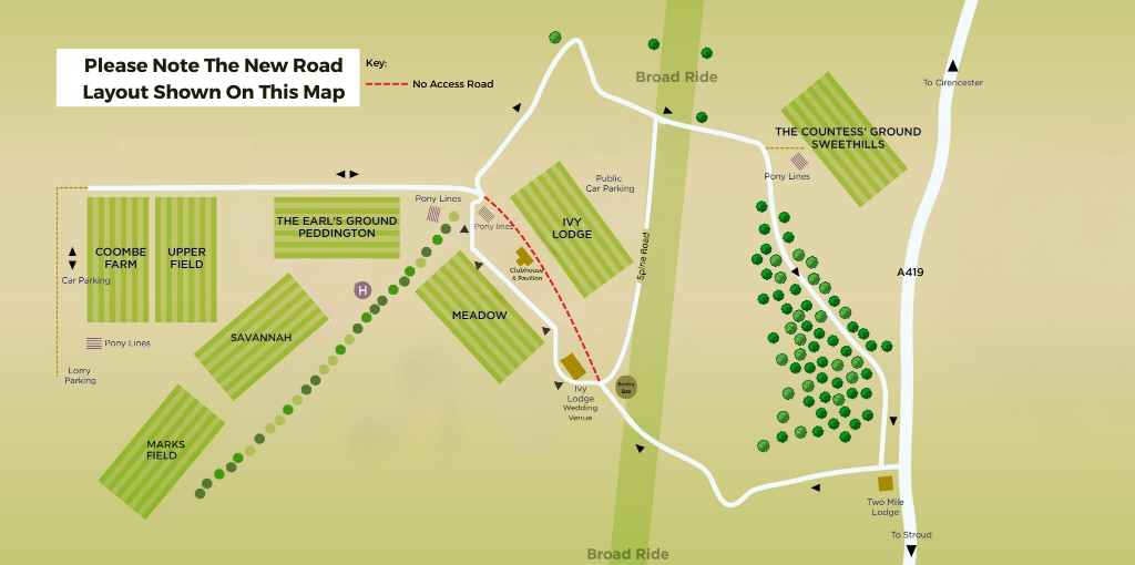 Cirencester Park Polo Club — Site Map