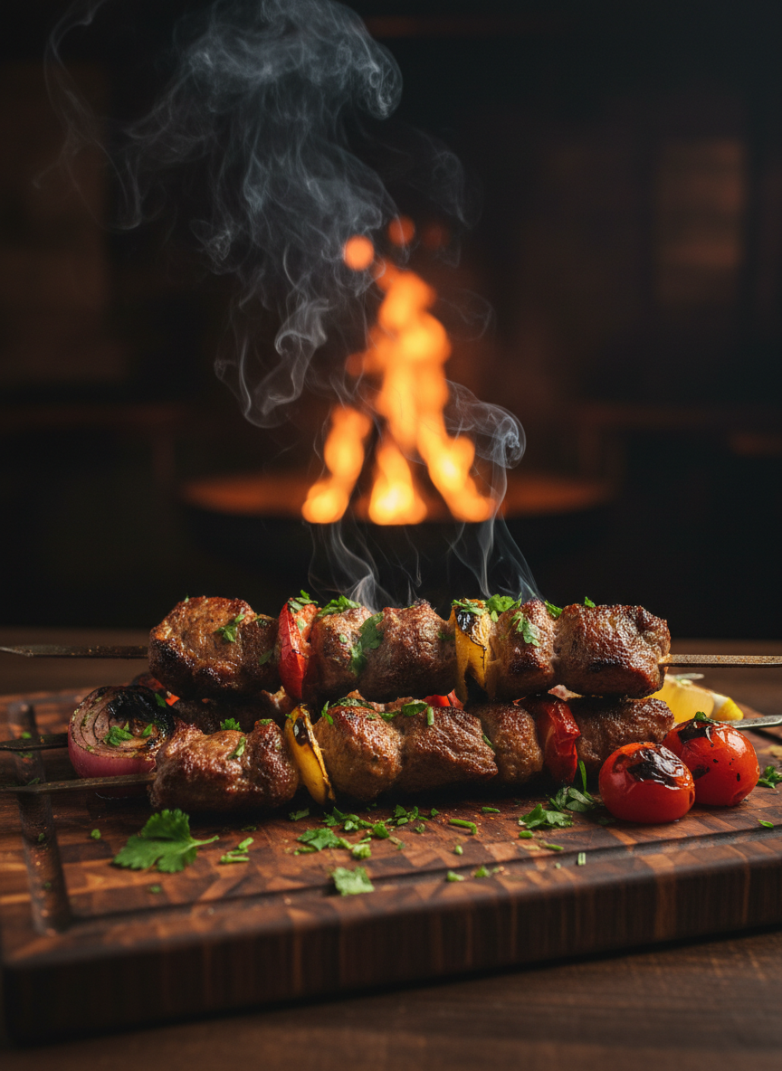 Shashlik - Шашлық - Traditional Kazakhstani dish
