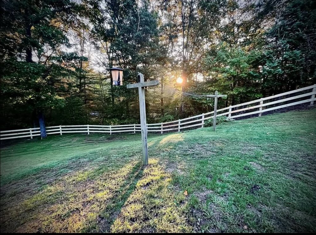 Post & Rail Paddock at Sunset