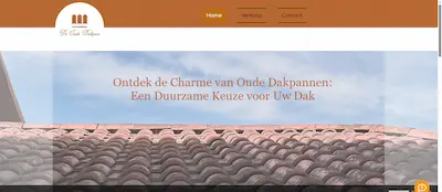 Screenshot website De Oude Dakpan recuperatiematerialen dakpannen