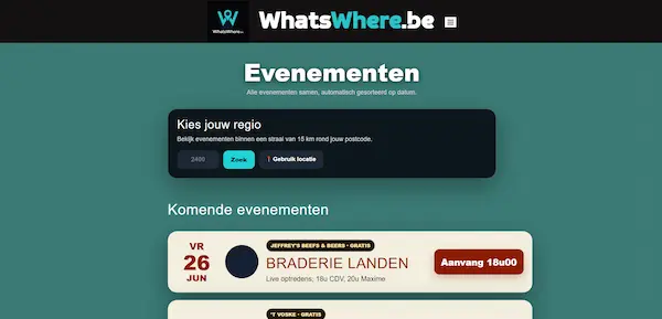 Screenshot van WhatsWhere