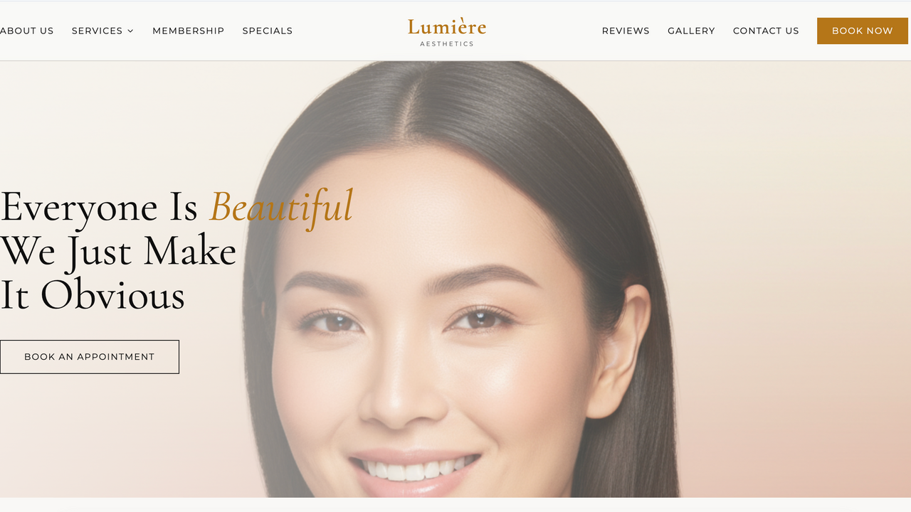 Salon & MedSpa template preview