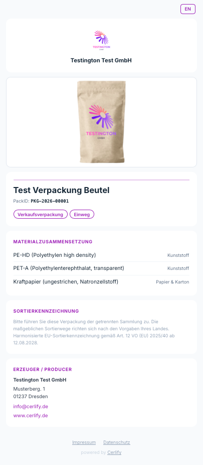 Öffentliche Verpackungsseite
