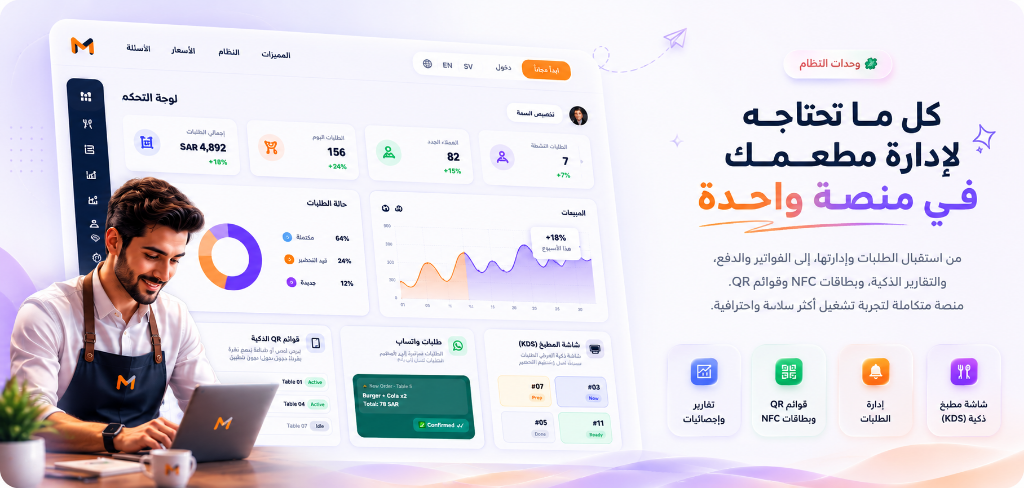 MENUTAC restaurant management platform dashboard banner