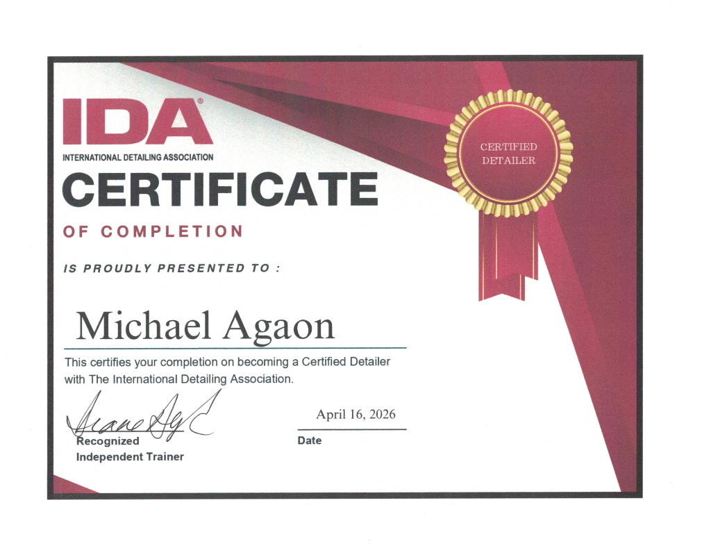 IDA Certified Detailer