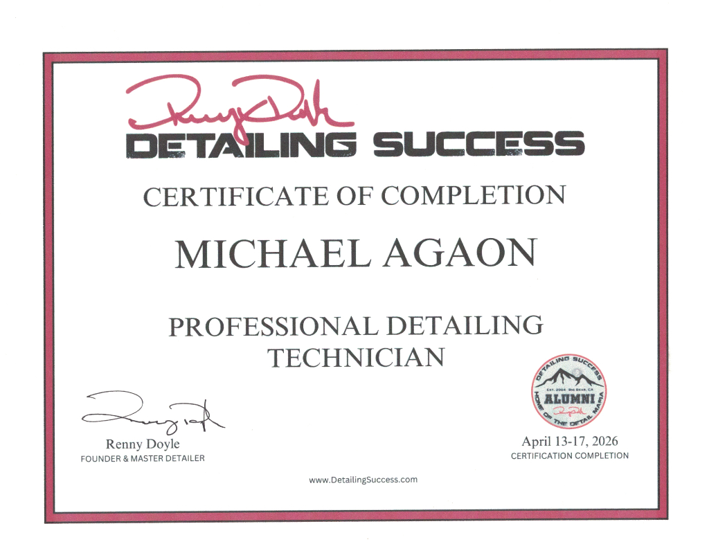 Professional Detailing Technician