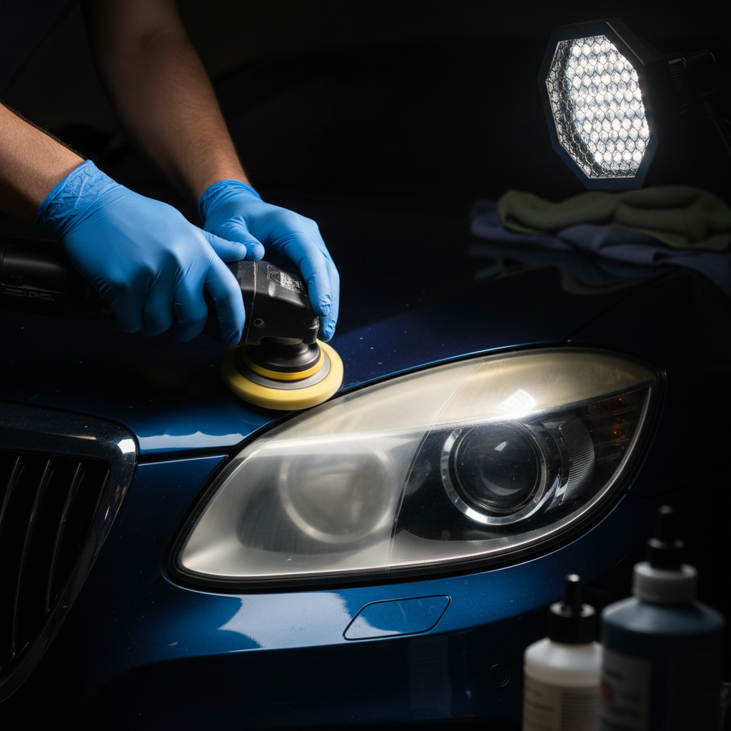 Headlight lens restoration