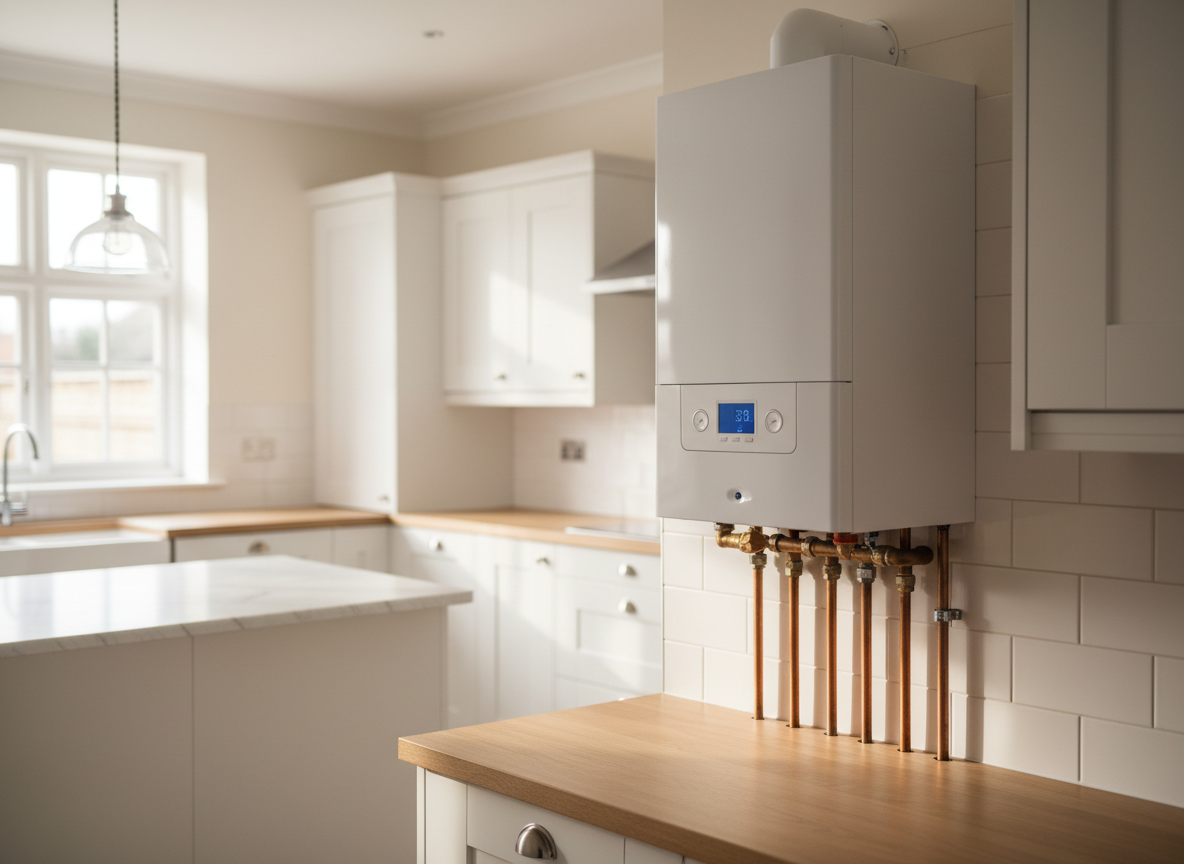 Professional boiler installation
