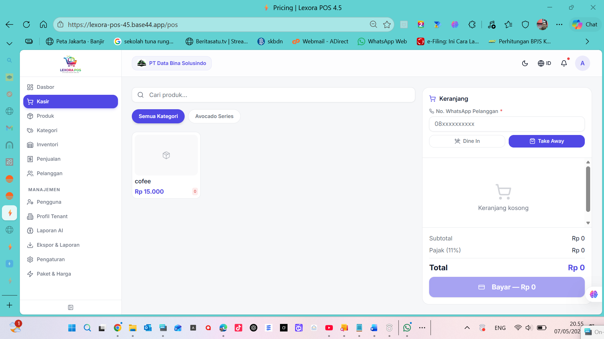 Web Lex Pos template preview