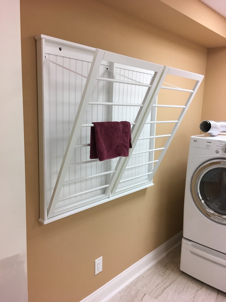Seasonal Storage & Laundry Room — Door, Frame, Tile & Cabinetry