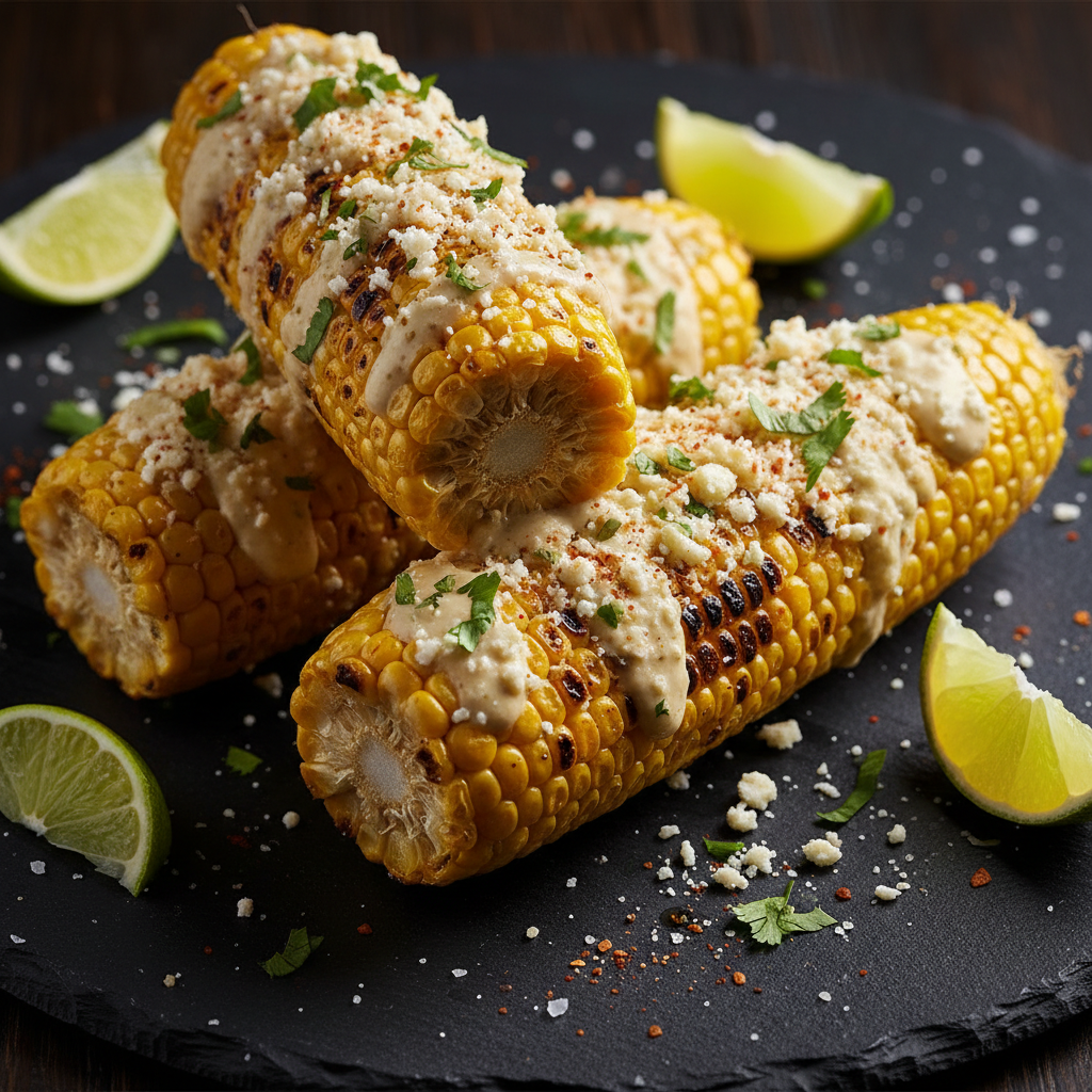 Grilled Mexican Street Corn with Zesty Lime Cojita Crumble