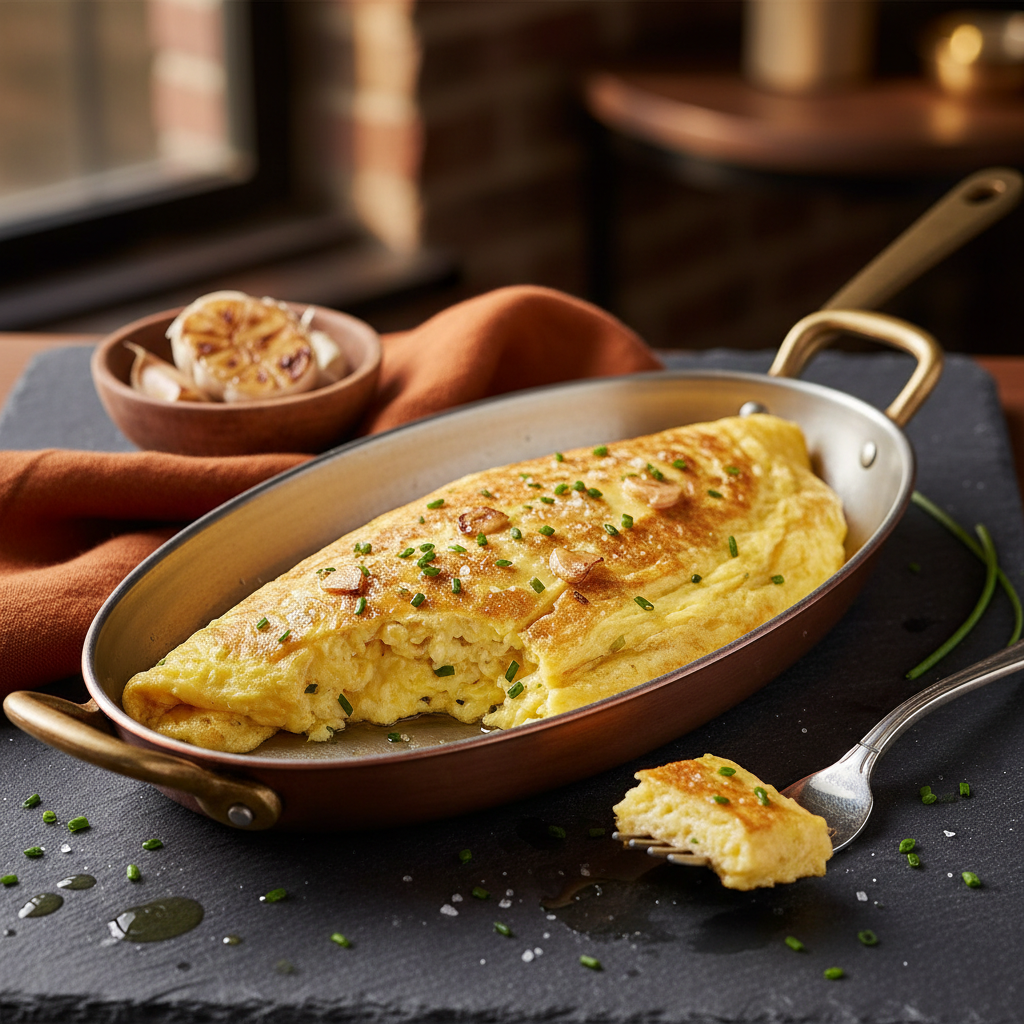 Garlic-Infused French Omelette