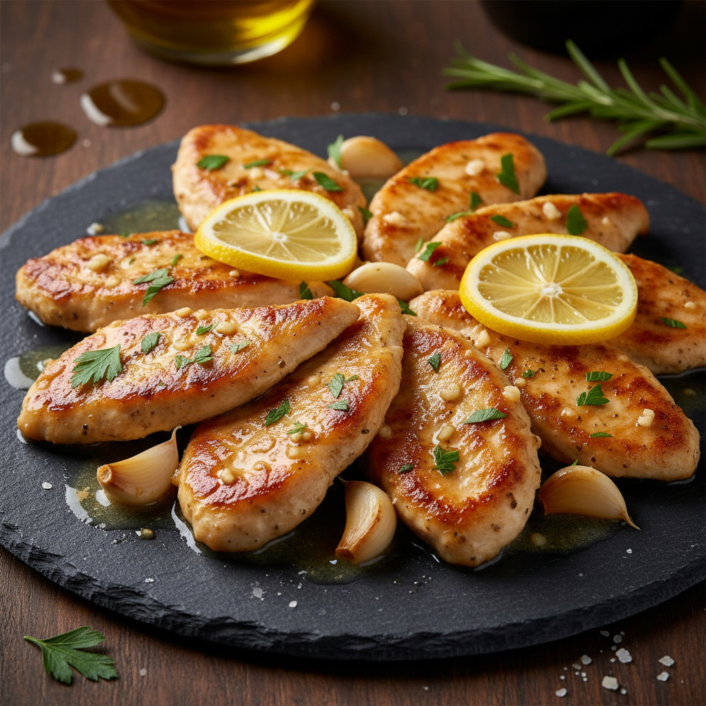 Lemon Garlic Butter Chicken Scaloppini