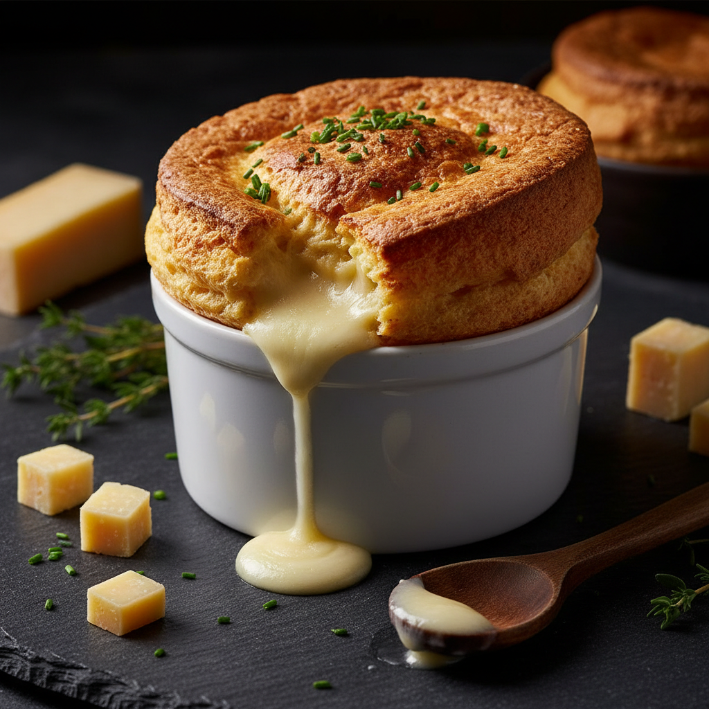 Cheese Soufflé au Reblochon
