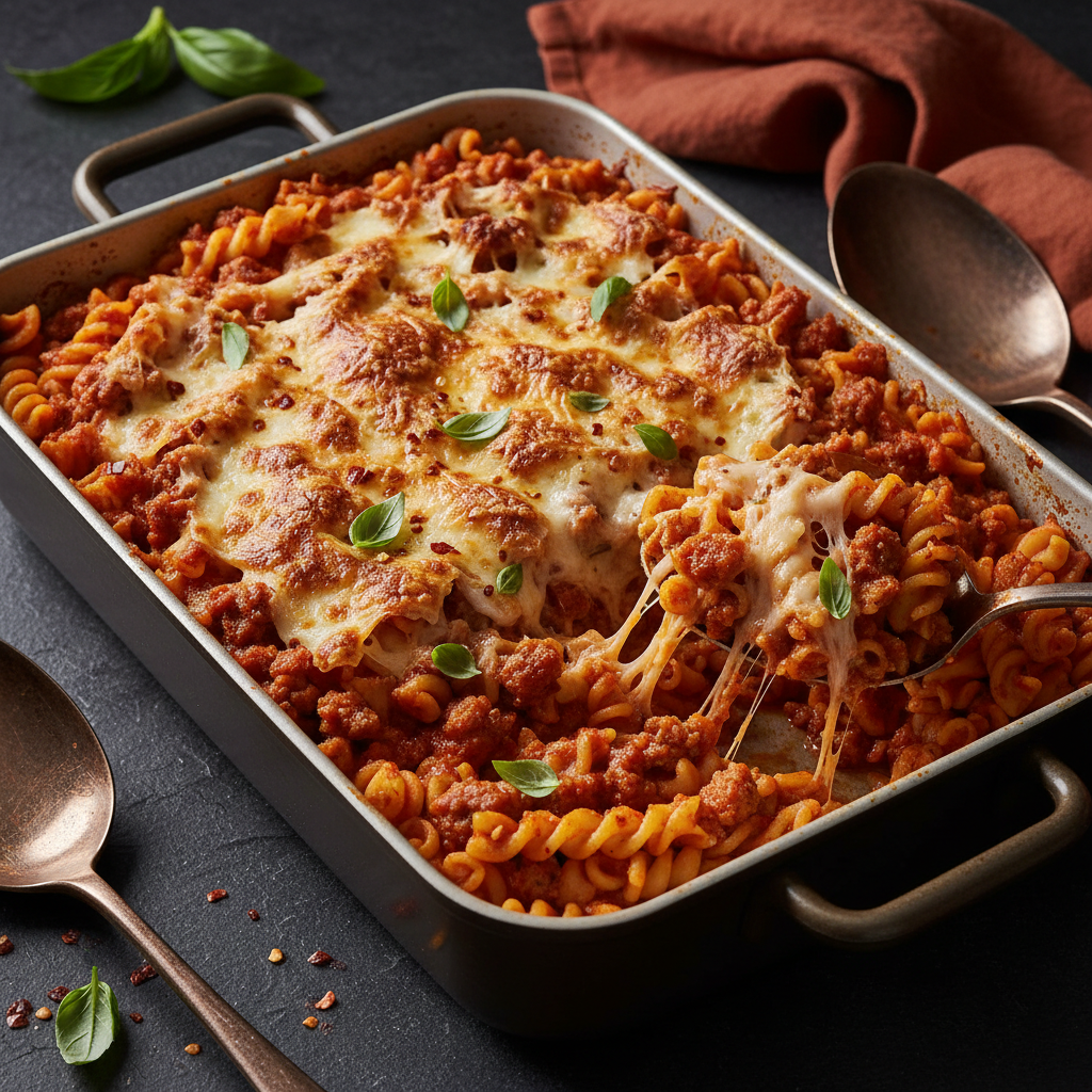 Tuscan Sausage Ziti Al Forno