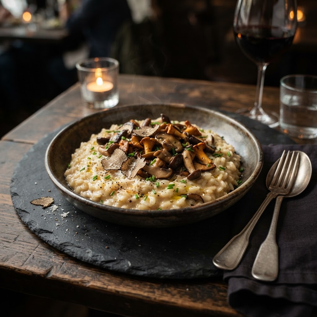 Truffle Risotto with Wild Mushroom Medley
