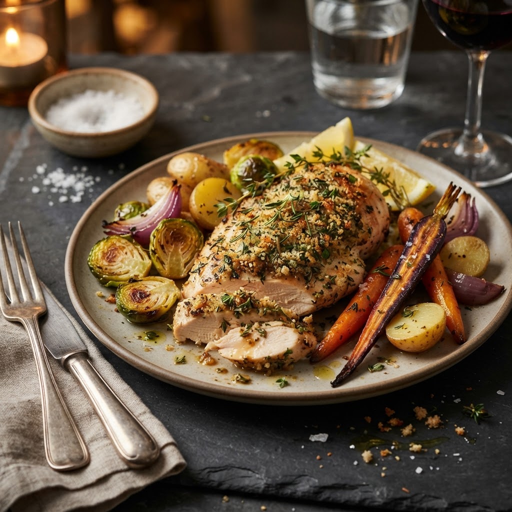 Herb-Crusted Chicken with Roasted Vegetables
