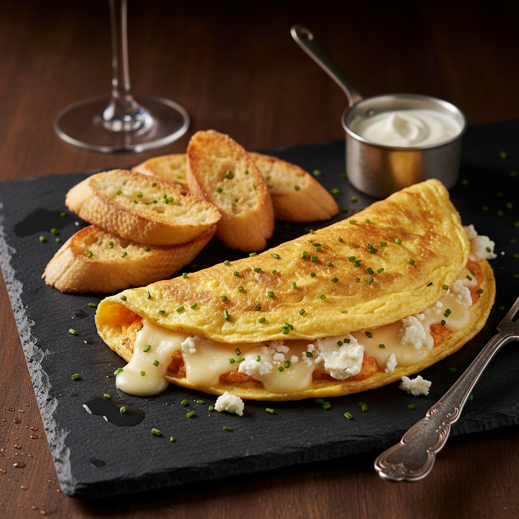 Cheese-Filled French Omelette