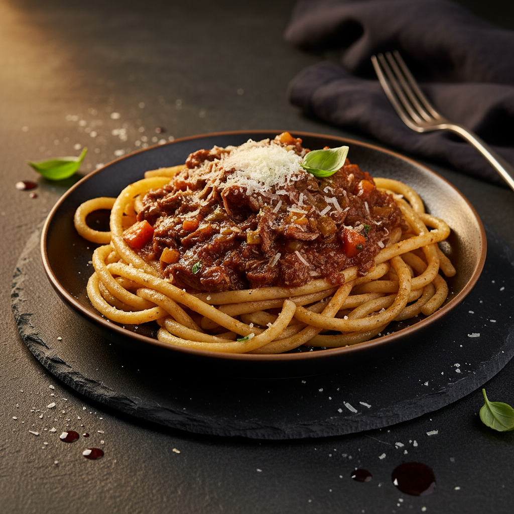 Savory Beef Ragu over Handcrafted Pici Pasta