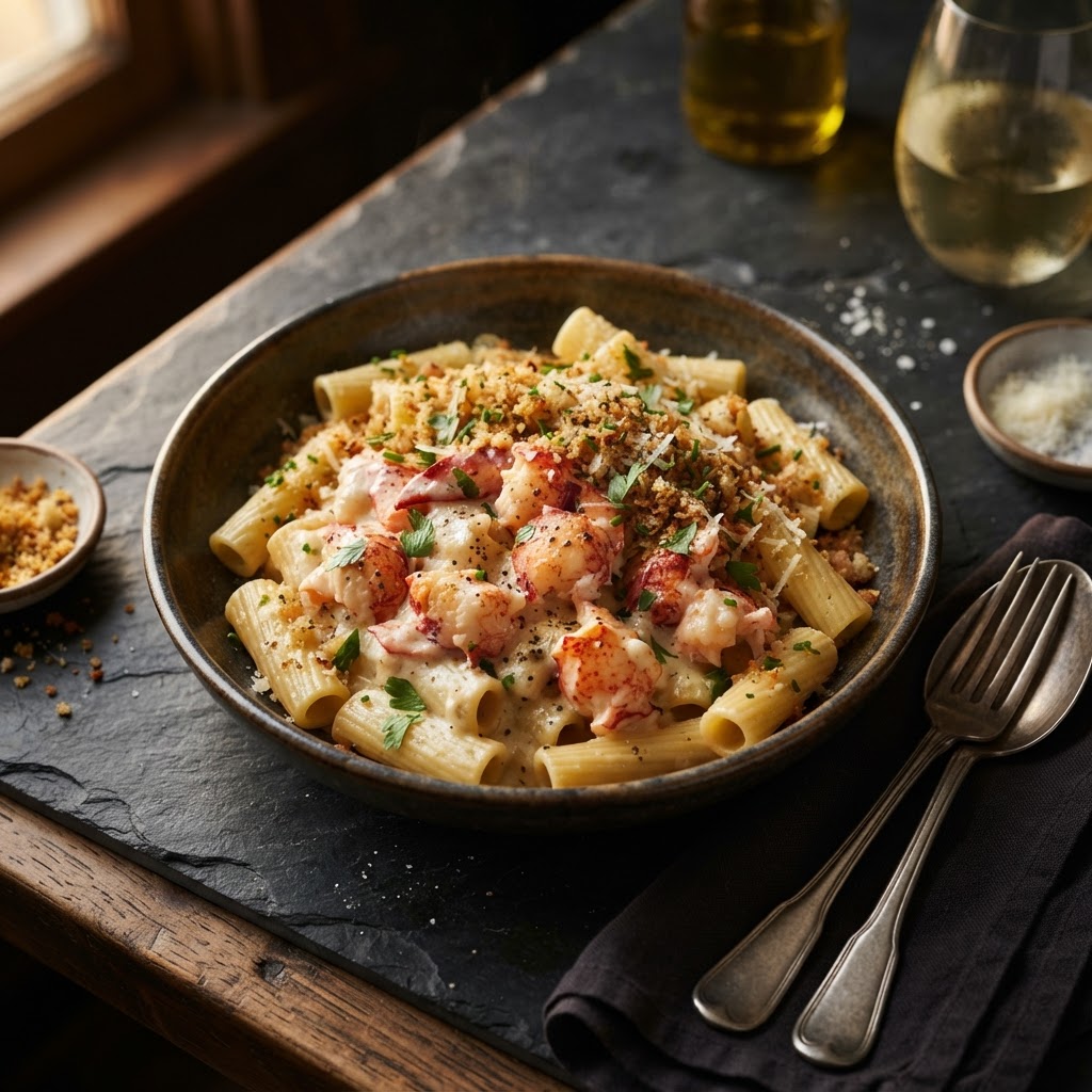 Creamy Lobster Cardini with Truffle Breadcrumbs