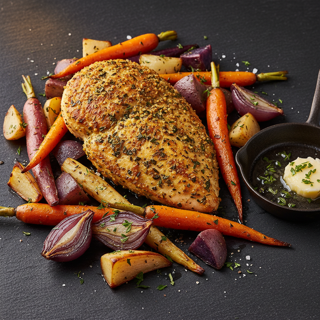 Herb-Crusted Chicken with Roasted Vegetables
