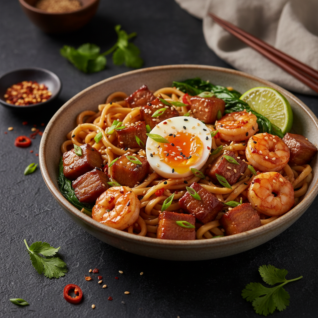 Shrimp & Pork Comfort Bowl with Egg