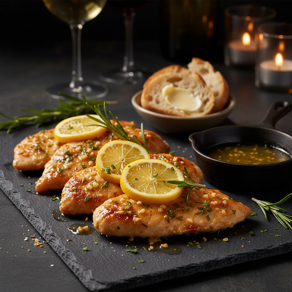 Lemon Garlic Butter Chicken Scaloppine