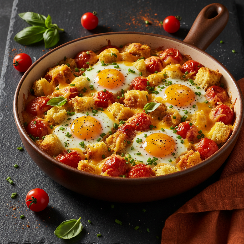 Southern Baked Tomato and Egg Casserole