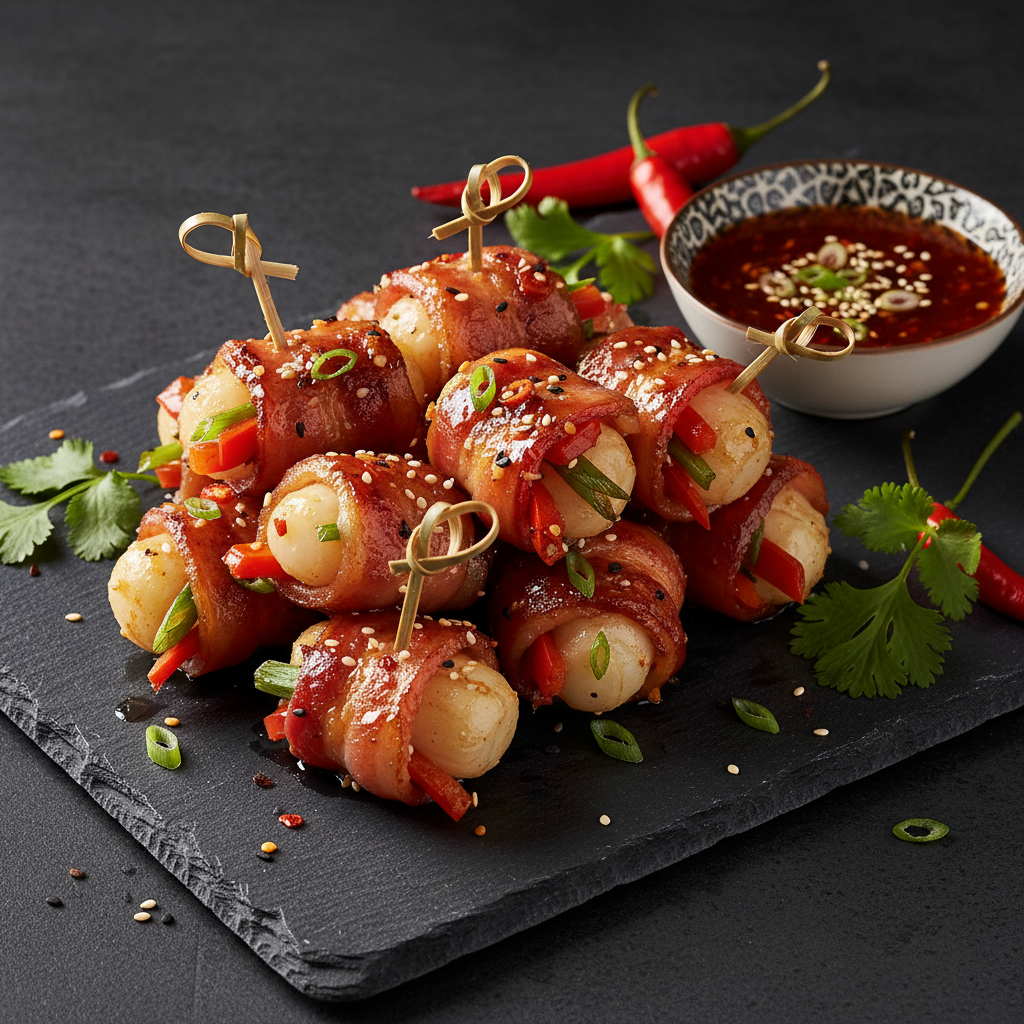 Firecracker Water Chestnut Bacon Wraps