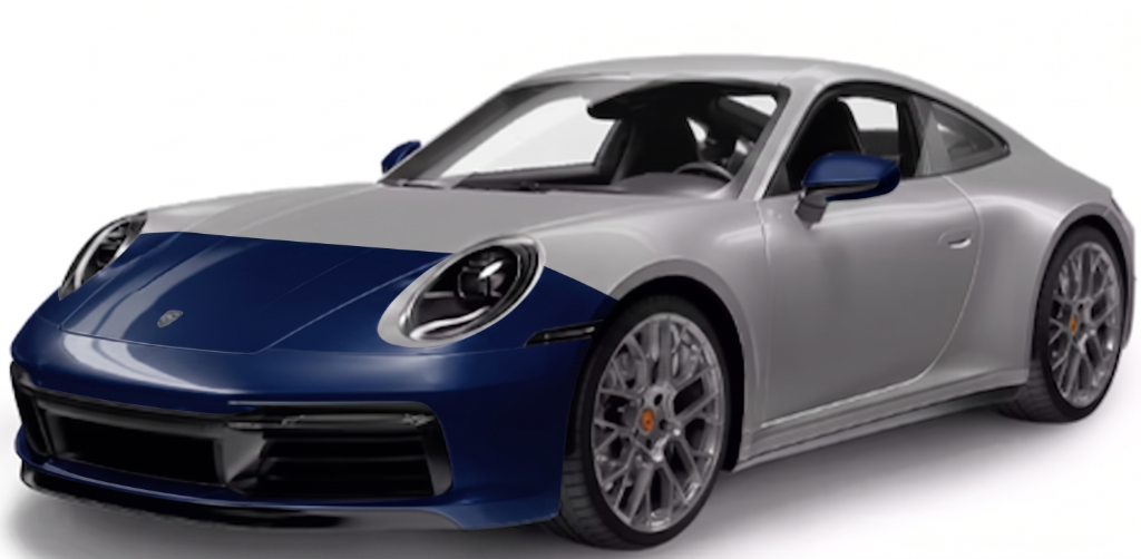 car with partial PPF coverage