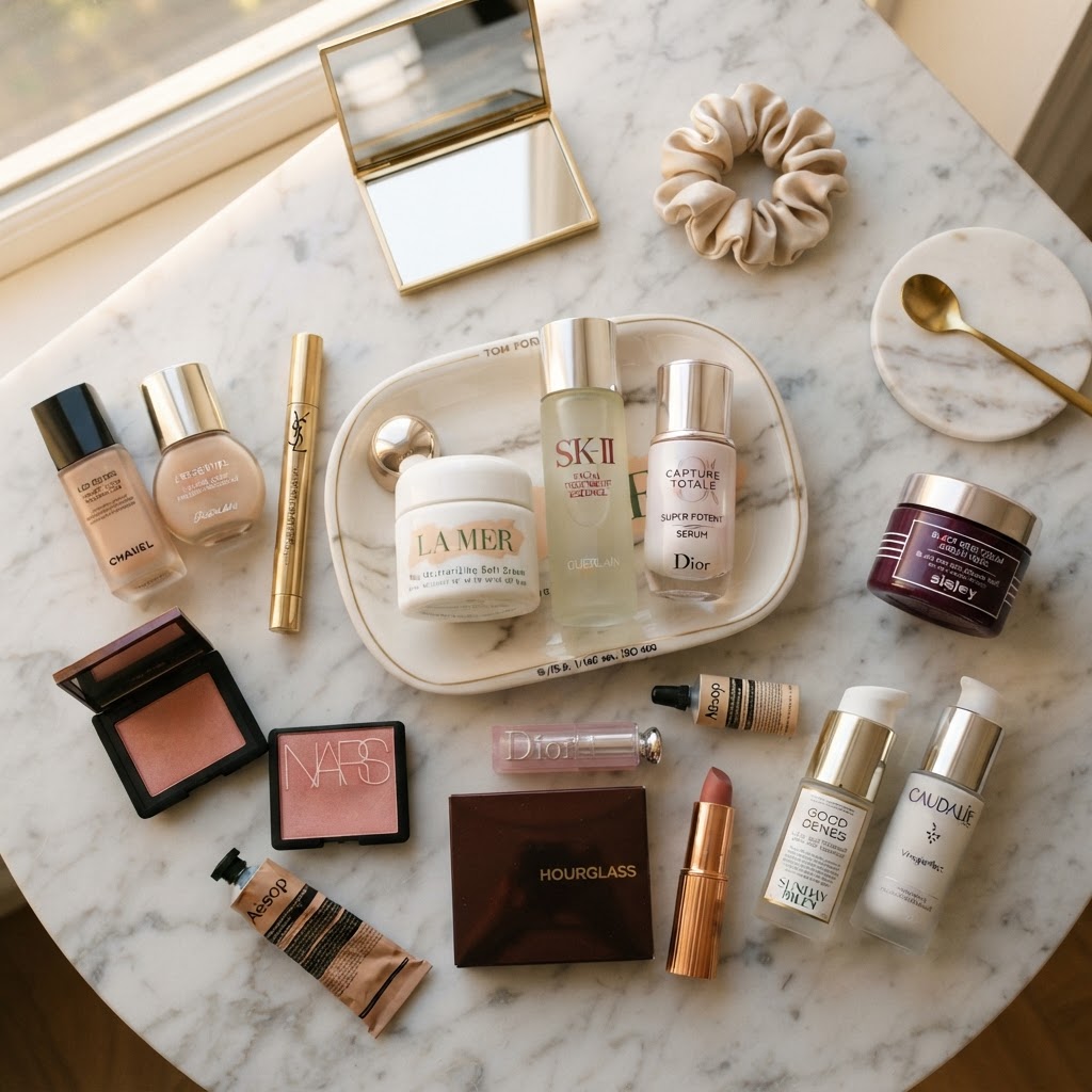 Productos de belleza para una promoción