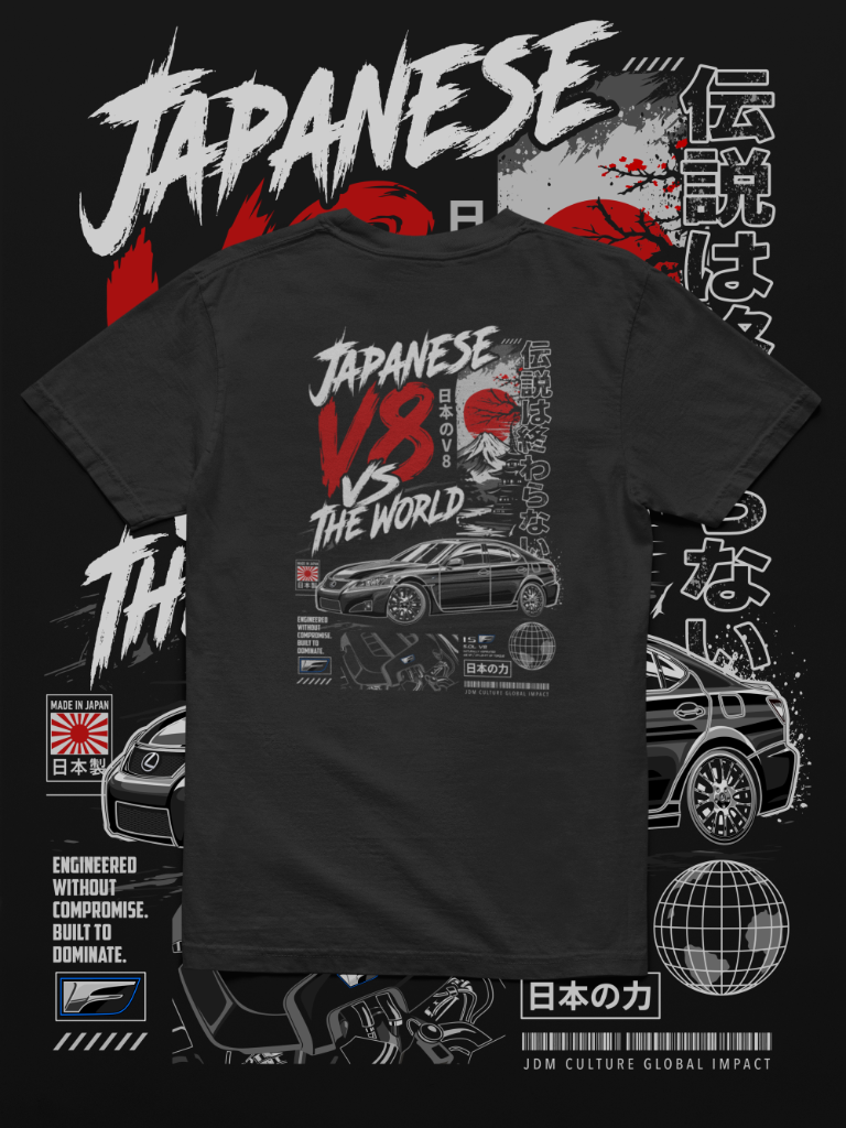 JDM V8 vs the World IS F Tee