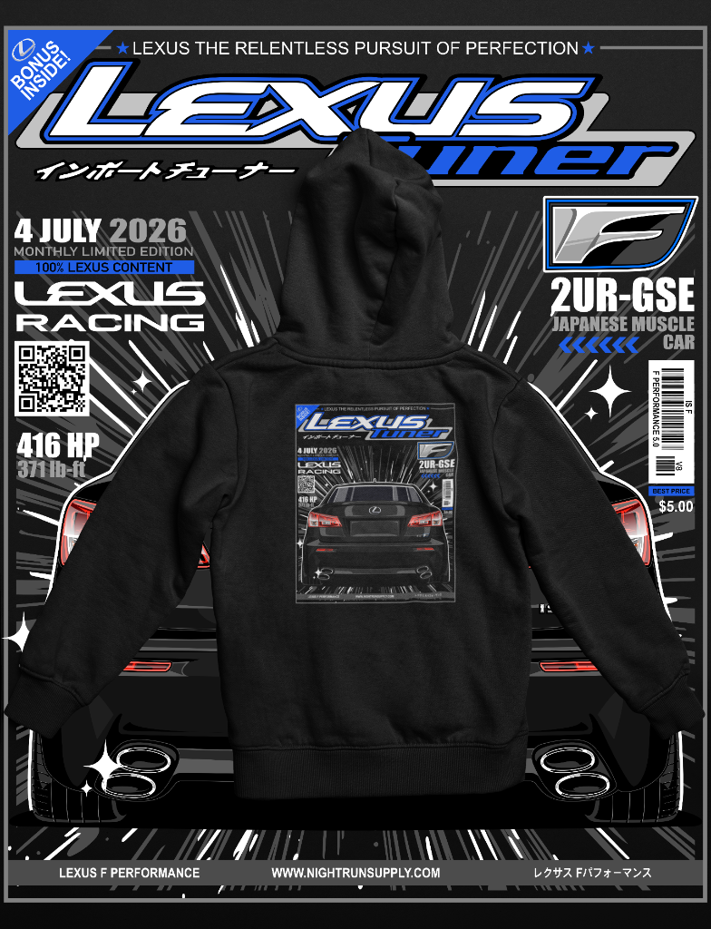 Lexus Tuner IS-F Pullover — Obsidian