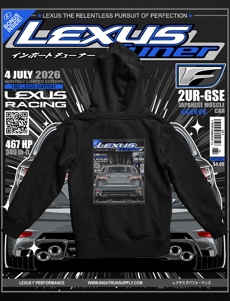 Lexus Tuner GS-F Zip-Up — Nebula Grey