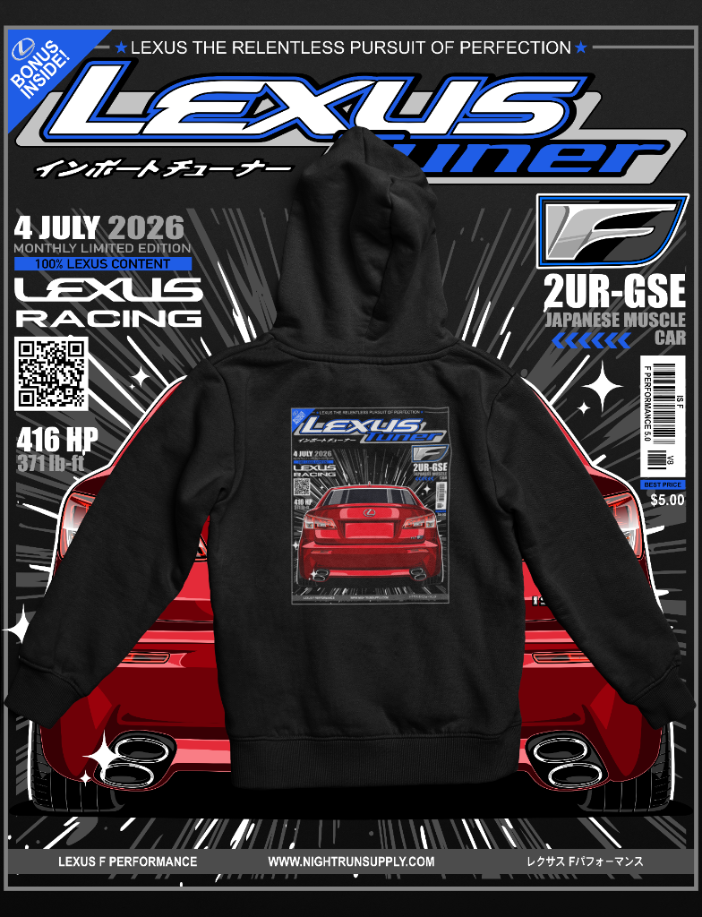 Lexus Tuner IS-F Pullover — Matador Red Mica