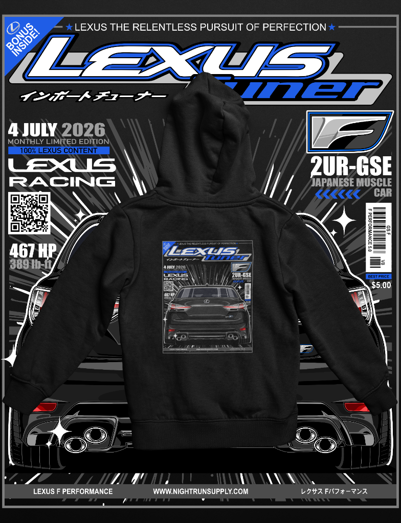 Lexus Tuner GS-F Pullover — Caviar
