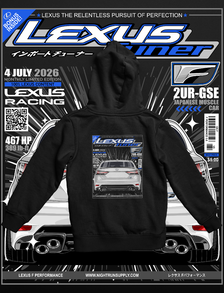 Lexus Tuner GS-F Pullover — Ultra White
