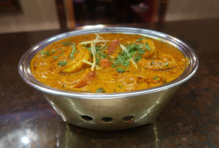 Prawn curry in Natraj bowl