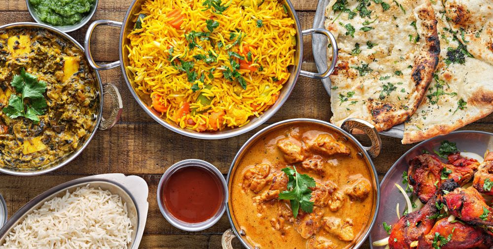 Indian food spread
